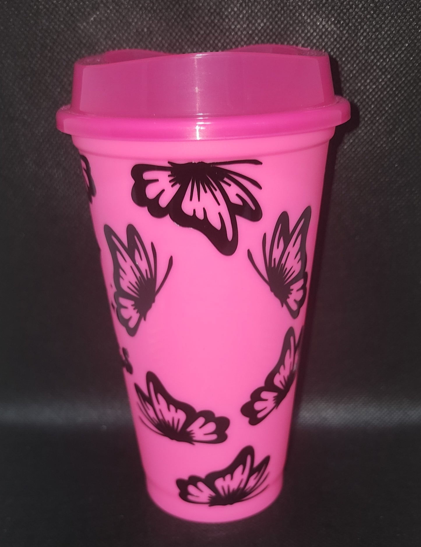 Butterfly "Drink Happy Thoughts" 16oz cup