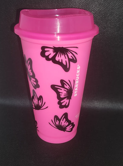 Butterfly "Drink Happy Thoughts" 16oz cup